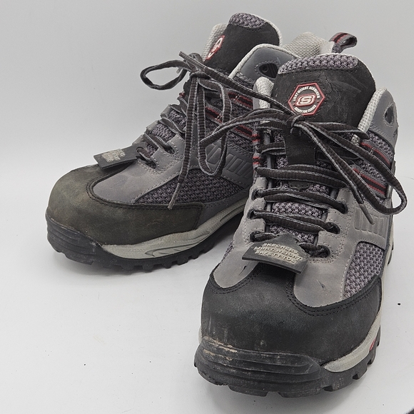 Skechers Women's Size 7.5 Lightweight Safety Toe Work Shoe Aluminum Black - Picture 11 of 15